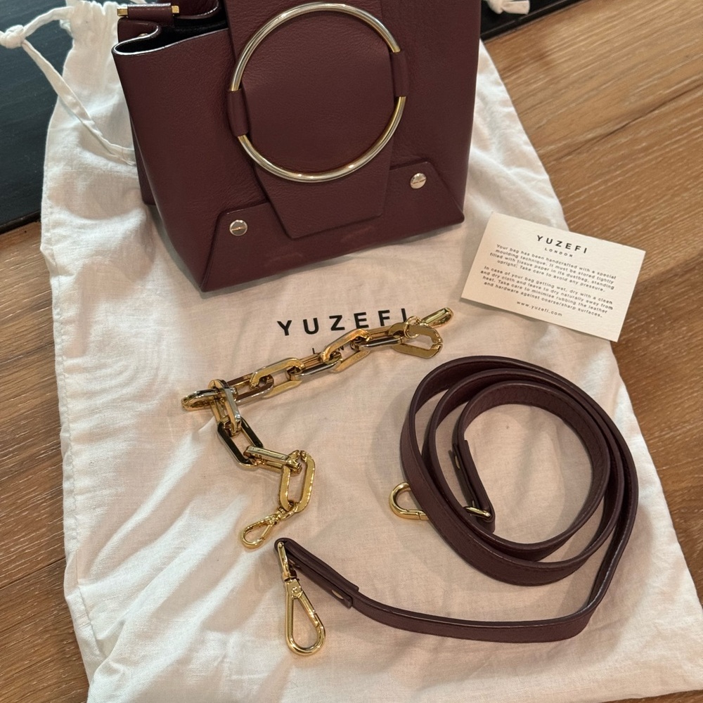 Yuzefi Burgundy Leather Bag
